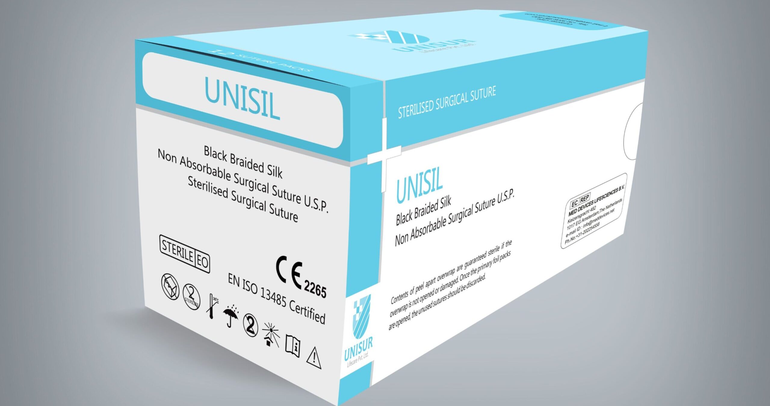 Black Braided Silk Suture (UNISIL) 1 Black Braided Silk Suture (UNISIL) 1