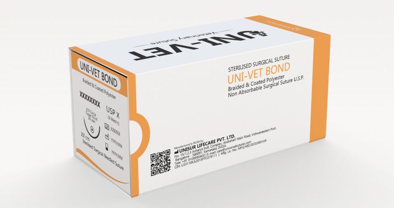 UNI-Vet Bond Polyester Suture 2 UNI-Vet Bond Polyester Suture 2