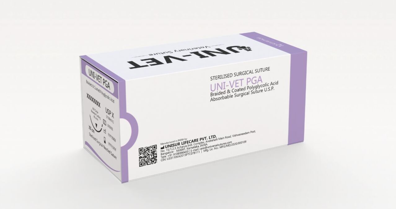 UNI-Vet PGA Polyglicolic Acid Suture 2