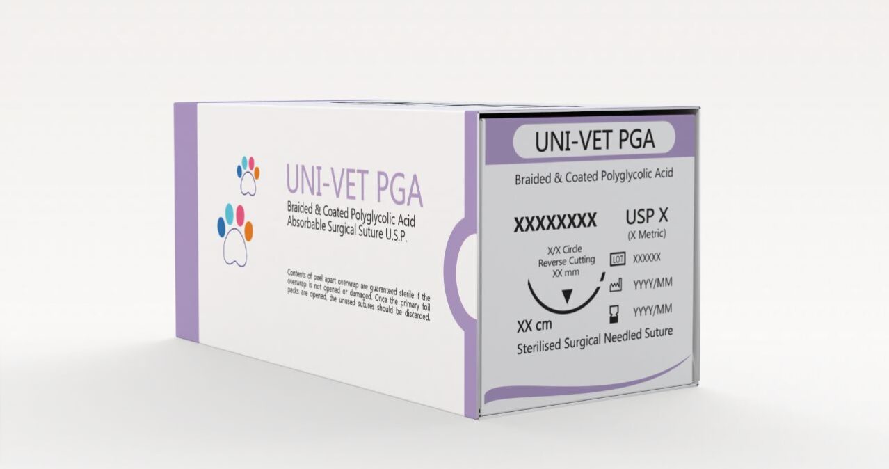 UNI-Vet PGA Polyglicolic Acid Suture 3