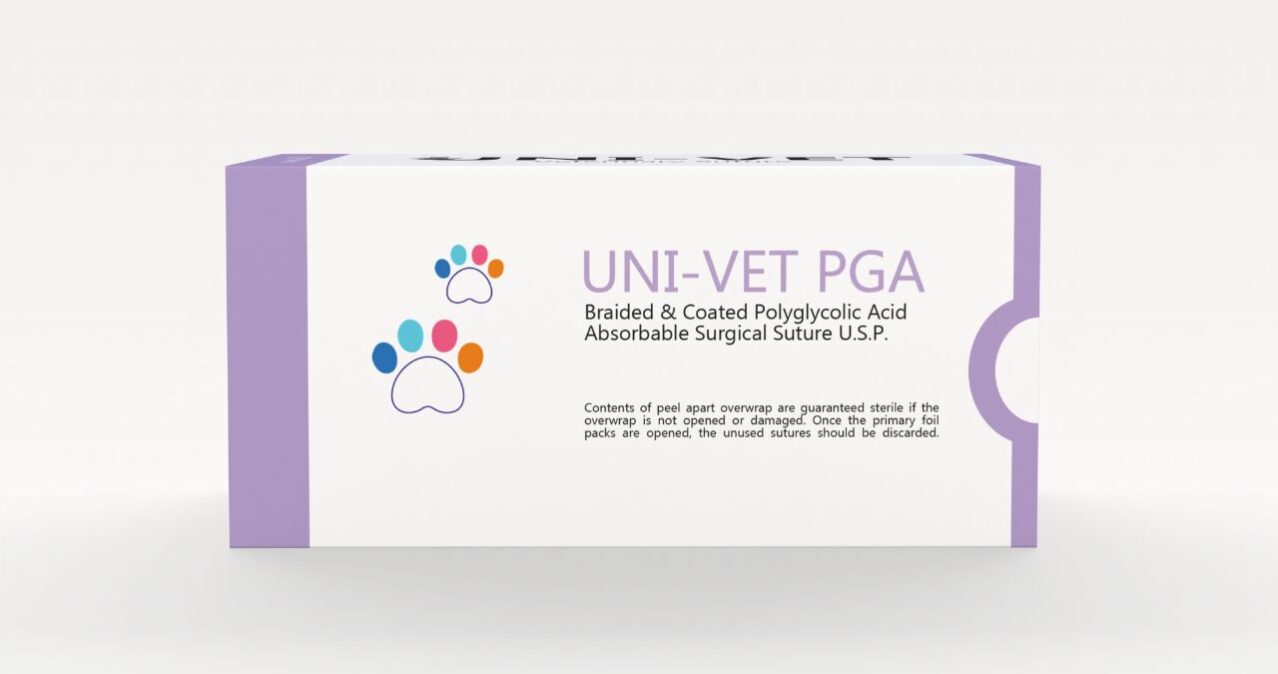 UNI-Vet PGA Polyglicolic Acid Suture 4