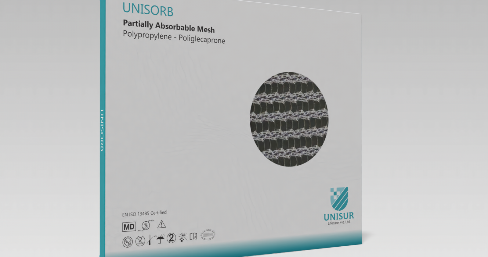 Polypropylene Poliglecparone Partially Absorbable Mesh - UNISORB 1