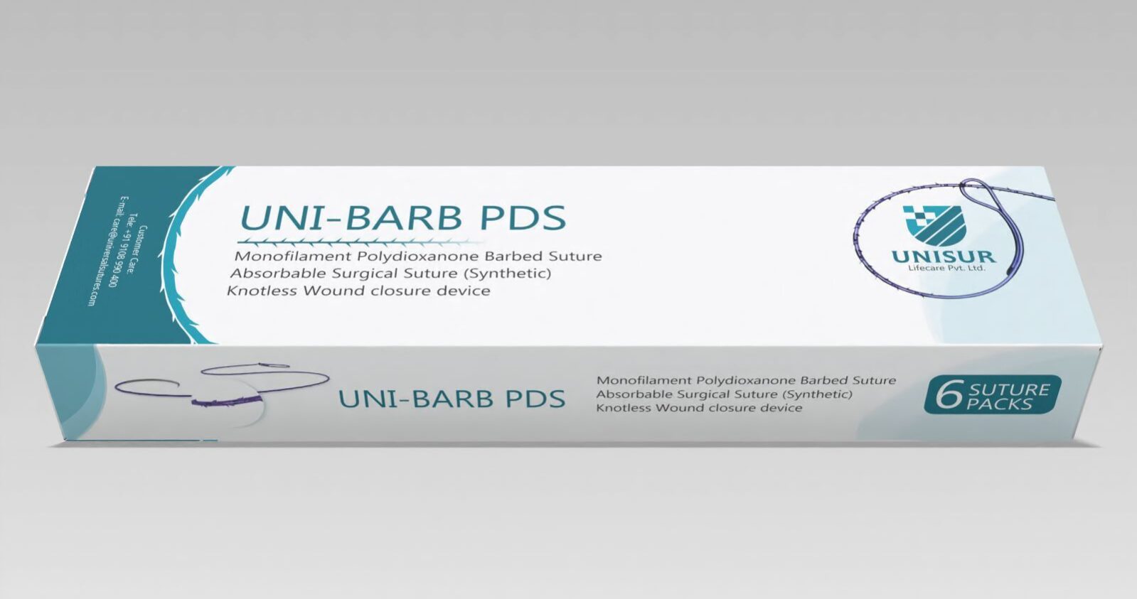 UNI-BARB PDS – Monofilament Polydioxanone Barbed Suture